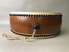 Y7802 Taiko Wooden Drum Musical Instrument Drumsticks Percussion Japan Antique