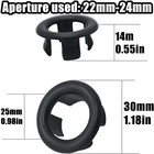 4 Pack Bathroom Basin Sink Round Hole Trim Overflow Cover Rings 4 Pcs Black 