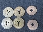 New York City   Nyc Transit Authority 6 Different Subway Tokens