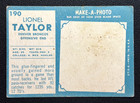 Vintage 1961 Topps Lionel Taylor Rookie  190 Denver Broncos Rc Vg