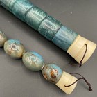 Vintage Chinese Horse Hair Calligraphy Brush Stone   Bone Handle - Set Of 2