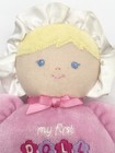 Prestige My First Doll Pink Baby Rattle Blonde Plush Stuffed Lovey