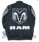 Authentic Dodge Ram Truck Embroidered Cotton Jacket Jh Design Black 