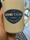 Rare Vintage The Saab Clubs Of America Swedish Automobile Coffee Cup Memorabilia