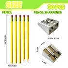 30 Pcs Jumbo Pencils And 3 Pieces Sharpeners wooden Big Pencil Fat Pencils Wi   