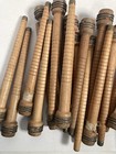 Wood Bobbins Spools Wooden Industrial Style Spindles 8 75  Wooden Quills Lot-30 