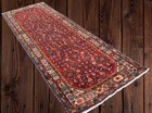 Vintage Semi Antique Handmade Wool Runner Rug Allover Oriental Carpet 3 3 X 9 3