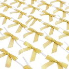 100 Pack Gold Twist Tie Bows Pretied Ribbon Bows For Gift Bags Crafts