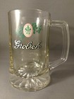 Set Of 4 Vintage Grolsch Glass Beer Mugs Heavy 10 - 12 Oz 5 In High  Nice