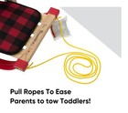 Superio Children Wooden Snow Sled With Cushion For Toddlers  Kids Sleigh  Red