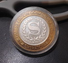Sheration  Casino  10 Ten Dollar Gaming Token  999 Fine Silver Coin