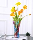 Glass Colorful Vase glass Flower Vase Decor For Home Dining Table Living