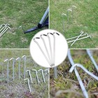 Tent Pegs - 12pcs Aluminium Stakes With Hook - 7  Silver 12pcs