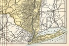 1909 New York Railroad Map New York Central Lehigh Valley Boston   Maine 2805