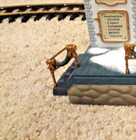 New Bright Holiday Express Musical Train Station Left Side Stair Railing -read