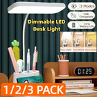Led Desk Light Touch Sensor Table Bedside Reading Lamp Usb Rechargeable Dimmable