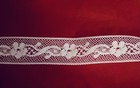 Vtg French White Fine Cotton Insertion Lace Heirloom Dressmaking 82      L X        W