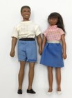 Horsman Miniature Dollhouse Black Family Of 5 Dolls Mom Dad Kids Boy Girl Baby