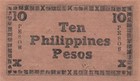 Philippines 10  Pesos  Series Of 1945 J 1  Wwii Issue Uncirculated Banknote G 37