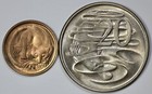 1968 Australia 1 Cent And 20 Cent Gem Unc