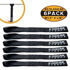 6pack Soft Loop Tie Down Straps Black For Motorcycle Snowmobile Towing Cargo Atv