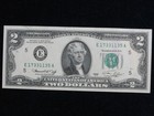 1976 Postmarked Bicentennial Two Dollar Note   Uncirculated    2 First Day Issue