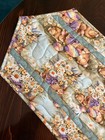 Handcrafted-quilted Table Runner-easter Eggs  Bunnies With Flowers Hoppy  Hoppy
