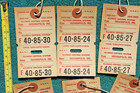 6x Illinois Central System Railroad Tags Indianapolis Indiana Railway Train Tag