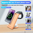 Wireless Charger 3in1 Charging Station For Apple Watch 9 8 Air Pods Iphone 15 16