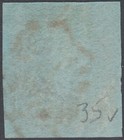 1841 Sg8 1d Red Brown Plate 35 Very Fine Used 4 Margin Maltese Cross  oi 