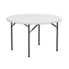 48  Round Heavy-duty Granite White Plastic Folding Table