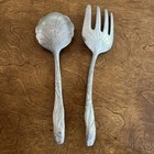 1990 s Vintage Arthur Court Design Bunny Rabbits Salad Serving Set Fork Spoon