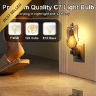 Night Light Bulbs 7 Watt E12 Candelabra Base 120v Warm White 6 Pack Salt Lamps