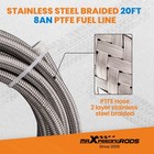 An-8 -8an An-8 3 8 Fitting Stainless Steel Braided Oil Fuel Hose Line 20ft Kits