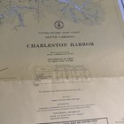 Vtg 1973 Nautical Chart Charleston Harbor South Carolina Map  470