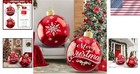 Vibrant 24-inch Pvc Inflatable Christmas Ornaments - Set Of Two For Lawn Decor