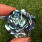 Natural Labradorite Hand Carved The Roses Quartz Crystal Healing 1pc 