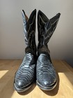 Nocona Boots Men s Us 11 D Black Snakeskin Western Cowboy Boots Made In Usa