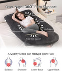 Full Body Sleep Support Maternity-pregnancy Pillow W removable Wash  Cover Blk