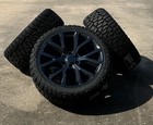 Ford F150 22  Gloss Black Snowflake Replica Wheels Rugged Terrain Tires Tpms Set