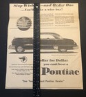 Vintage Rare Pontiac Car Automobile Newspaper Ad 0c25 678