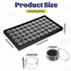 Simarro 50 Gem Display Case Diamond Gemstone Storage Box Transparent black