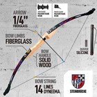 54 recurve Bow arrow 30lbs Archery Traditional Wooden For Hunting Training Adult