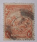 Travelstamps  Barbados Stamp Scott  195  1 1 2 Cent Denomination Used Ng