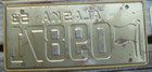 Alaska 1953 General Mills Wheaties Post Cereal License Plate   09871