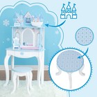 Kids Dreamland Castle Vanity Set W  Mirror   Chair Girls Pretend Playset  Blue