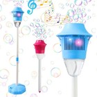 Kids Bubble Maker Automatic Blaster W  Music Lights Adjustable Height Party Red