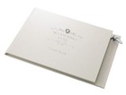 S Ivory Wedding Day Guest Book In Silver Plated Text And Diamante Heart Jewel Wi