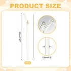 6 Pcs Reusable Glass Straws  7 87  Turtle Glass Straw  Yellow