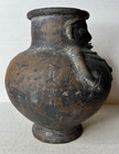 Pre-columbian Pottery Figure Vessel Vase Jug Face Arms Jewelry Excellent